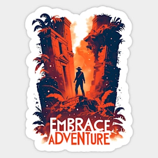 Embrace Adventure - Temple in the Jungle - Indy Sticker